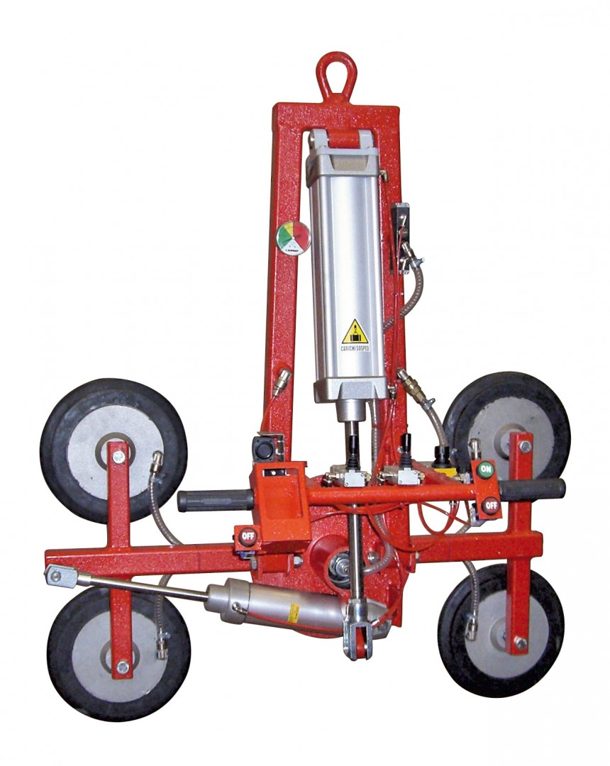 Moritz®, sollevatore a ventosa in alluminio, per vetri, 120 kg, 120 mm, con 3 ventose